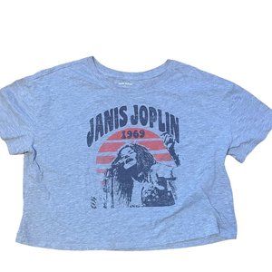 Crop graphic tee Janis Joplin crop top Size: XL